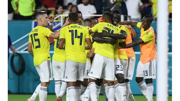 Colombia celebra su victoria frente a Venezuela en un amistoso.