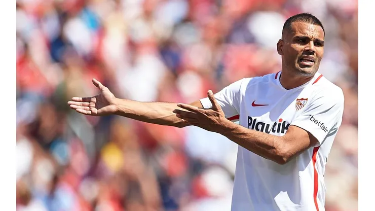 Gabriel Mercado en un partido de Sevilla.
