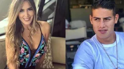 Shannon de Lima y James Rodríguez.