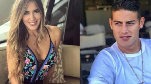 Shannon de Lima y James Rodríguez.