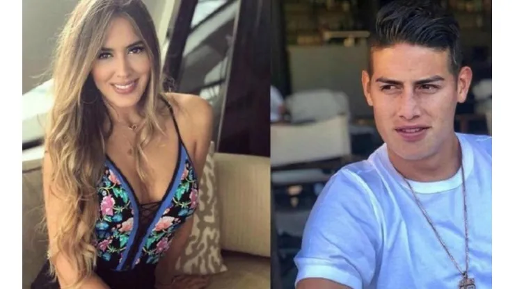 Shannon de Lima y James Rodríguez.