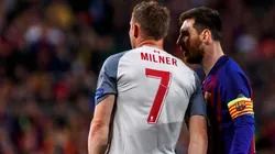 Milner y Messi, frente a frente.