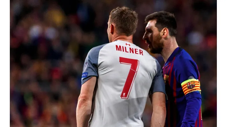 Milner y Messi, frente a frente.