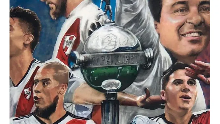 River y un error en su mural.