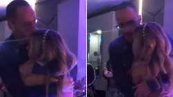 David Ospina en el cumpleaños de su esposa, Jessica Sterling.