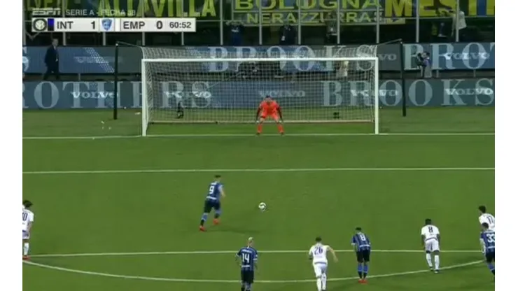 Mala ejecución de Icardi.