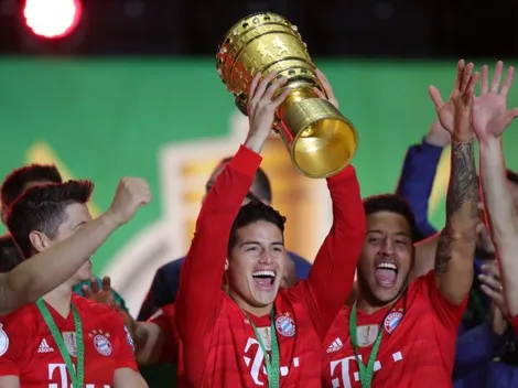 Así festejó James Rodríguez su doblete de títulos en las redes sociales