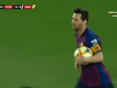 Cuando Barcelona estaba muerto, Messi apareció para descontar ante Valencia y poner la final al rojo vivo