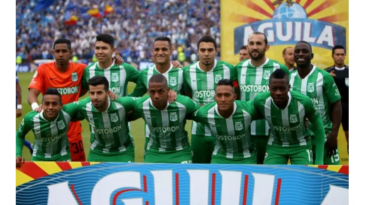 Atlético Nacional en un juego de la Liga Águila I-2019.