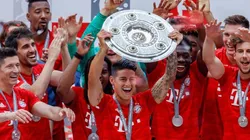 James Rodríguez festeja el título de Bundesliga 18/19.