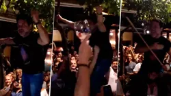 Arturito se volvió loco con la hinchada.