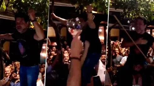 Arturito se volvió loco con la hinchada.