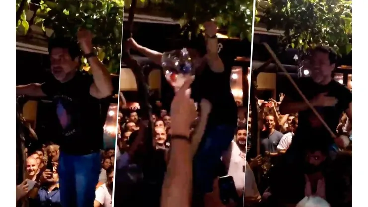 Arturito se volvió loco con la hinchada.