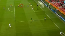 Vera cabeceó un centro de Ferreira y Argentina ya vence a Sudáfrica en 4'