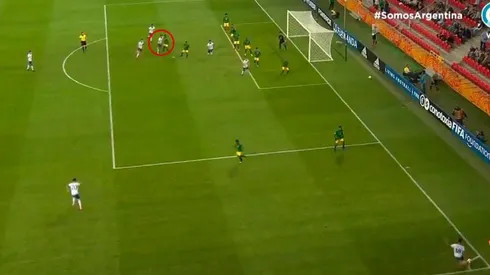 Vera cabeceó un centro de Ferreira y Argentina ya vence a Sudáfrica en 4'