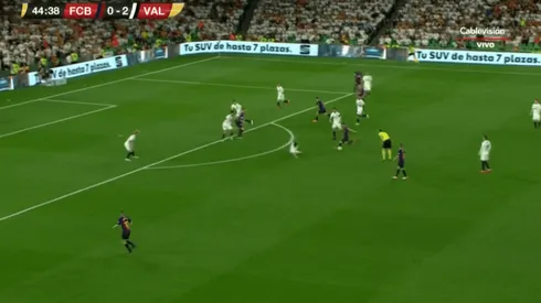 El disparo de Lionel Messi.