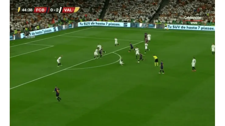 El disparo de Lionel Messi.