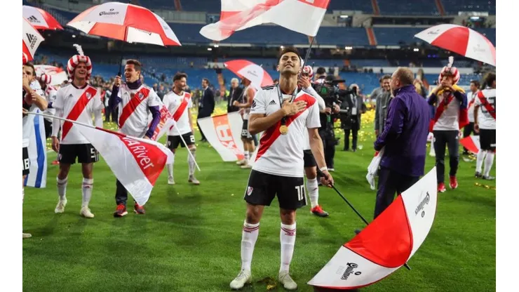 Con una foto del día más feliz, Pity Martínez saludó a River por su cumpleaños