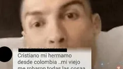 Colombiano le pide plata a Cristiano Ronaldo en un Instagram live