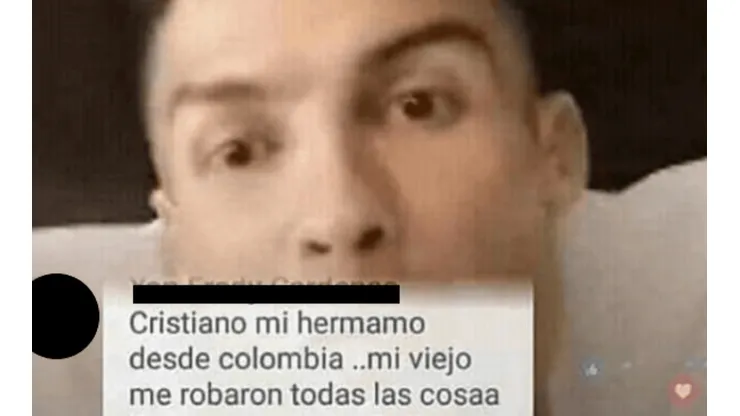 Colombiano le pide plata a Cristiano Ronaldo en un Instagram live