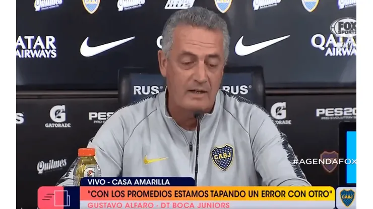Alfaro habló de los promedios.