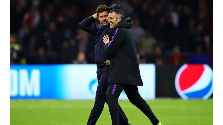 Pochettino festejando la clasificación a la final.