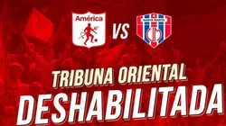 América cierra la tribuna oriental para juego contra U. Magdalena por falta de hinchas