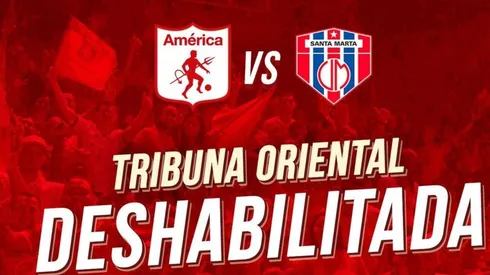 América cierra la tribuna oriental para juego contra U. Magdalena por falta de hinchas