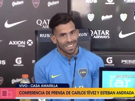 Tevez estaba hablando, dos periodistas lo interrumpieron peleándose en vivo y él los trolleó de lo lindo