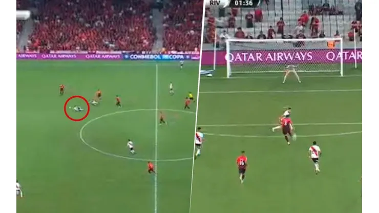 River sacó, se resbaló Enzo Pérez y Armani le negó el gol a Paranaense en la primera