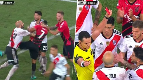 River jugó a 'Titanes en el ring' en el área y Casco vio la roja por un cortito