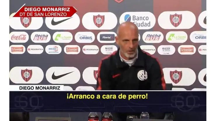 La conferencia de prensa de Monarriz.