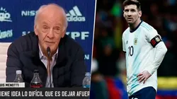 Menotti defendió a Messi de los periodistas: "No hay nadie que sueñe más con ganar un título"