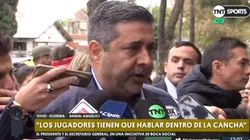 El mensaje de Angelici a los jugadores de Boca: "Tienen que hablar dentro de la cancha"