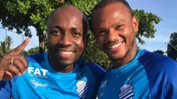 Pablo Armero y Andrés Escobar, jugadores de Alagoano en Brasil.