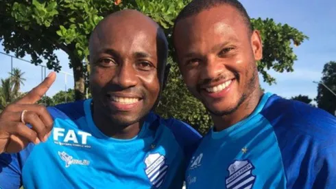 Pablo Armero y Andrés Escobar, jugadores de Alagoano en Brasil.