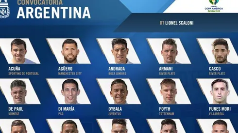 Oficial: los 23 elegidos por Scaloni para jugar la Copa América con la Selección Argentina