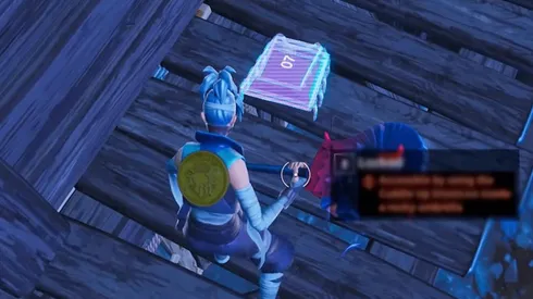 Fortbyte #07 - Accesible al usar el emoticono Acurrúcate en un paraguas rocoso