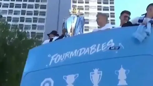 Festejos accidentados en Manchester.