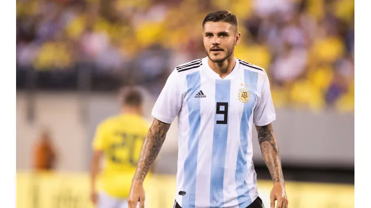 Mauro Icardi en la Selección Argentina.