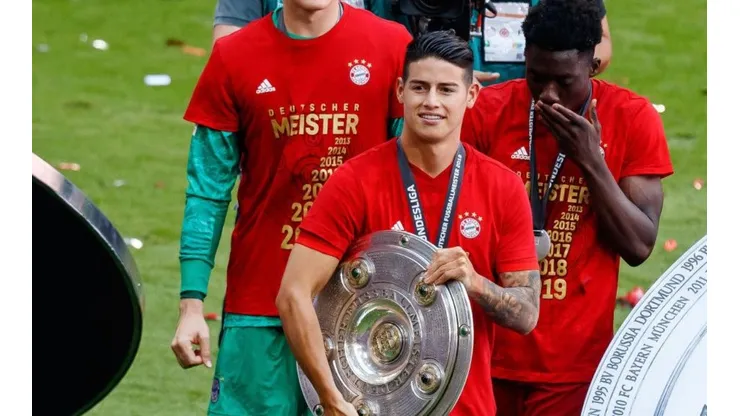 James Rodríguez, campeón de la Bundesliga con el Bayern Múnich.