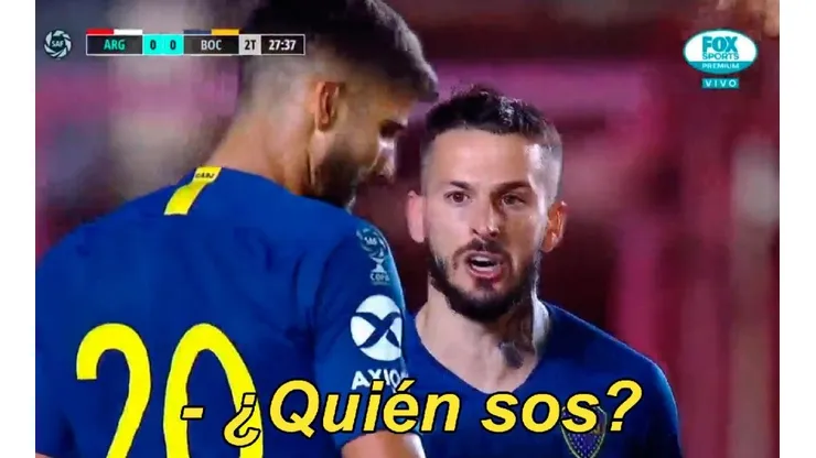 Benedetto le hizo 'un Benedetto' a un jugador de Argentinos: "¿Quién sos?"