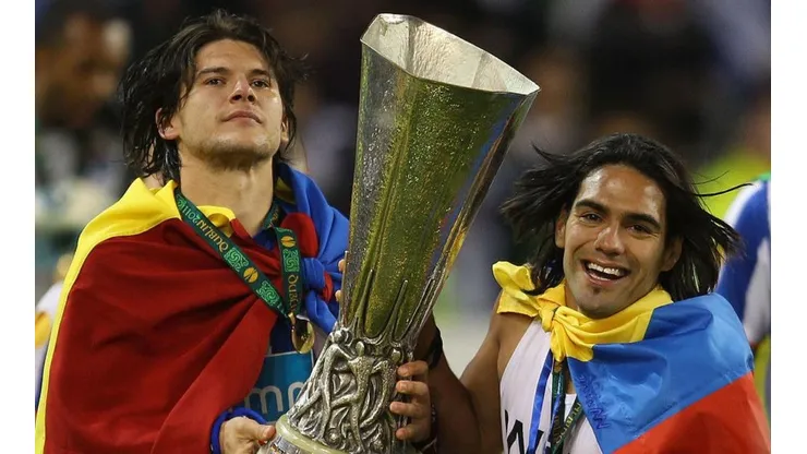 Radamel Falcao, campeón de la UEFA Europa League 2011 con el Porto.