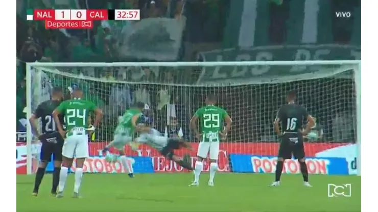 Gol de Hernán Barcos. Atlético Nacional 1 - 0 Deportivo Cali.