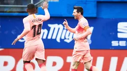 Messi anotó un doblete en un minuto para el Barcelona.