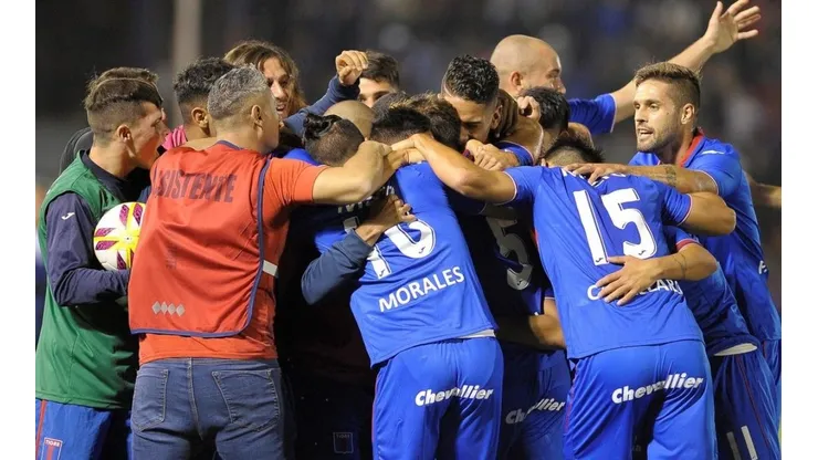 El festejo de los jugadores del 'Matador'.
