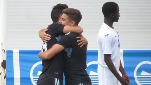 El festejo de los jugadores argentinos.