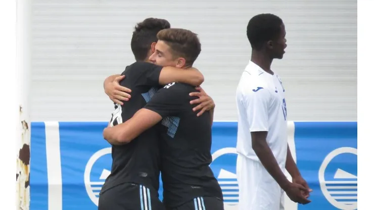 El festejo de los jugadores argentinos.