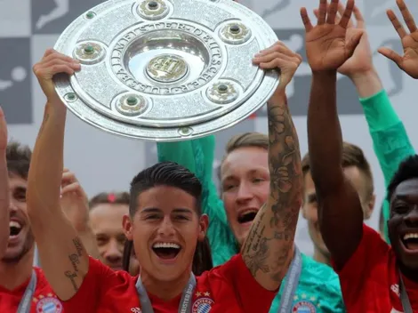 ¿Estaba desnudo? La curiosa foto que subió James Rodríguez con el título de la Bundesliga