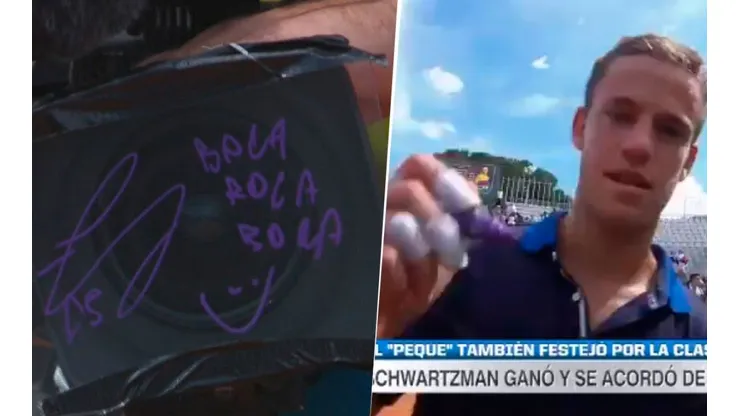 Ganó en el Masters 1000 de Roma y lo festejo firmando "Boca, Boca, Boca"